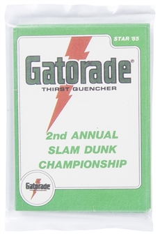 1985 Star Co. "Gatorade" Basketball Unopened Complete Set Bag – Including Michael Jordan Rookie Card!